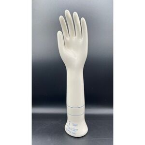 Vtg‎ 1990 Porcelain Hand Glove Size 7 Right Mold Form Jewelry Display 15" USA